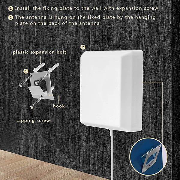 Wireless Flat Antenna 50km Directional Satellite Antena 16dbi 2x2 Mimo Panel Antenna 4g Lte RFID/NFC Antenna 50 Ohm 1710-2700mhz