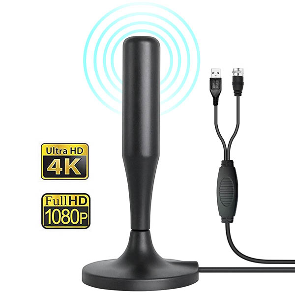 用于 USB 電視調(diào)諧器/DVB-T2 電視/DAB 收音機(jī)的免費頻道電視天線高清便攜式室內(nèi)數(shù)字天線電視